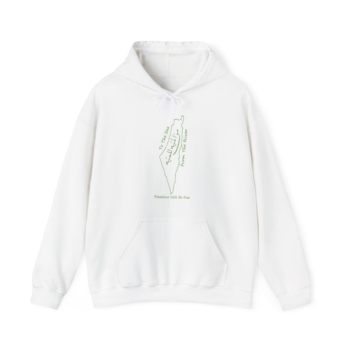 Palestine Will Be Free Map Hoodie - Pro-Palestine Design, Free Palestine Graphic Hoodie, Solidarity Hooded Sweatshirt