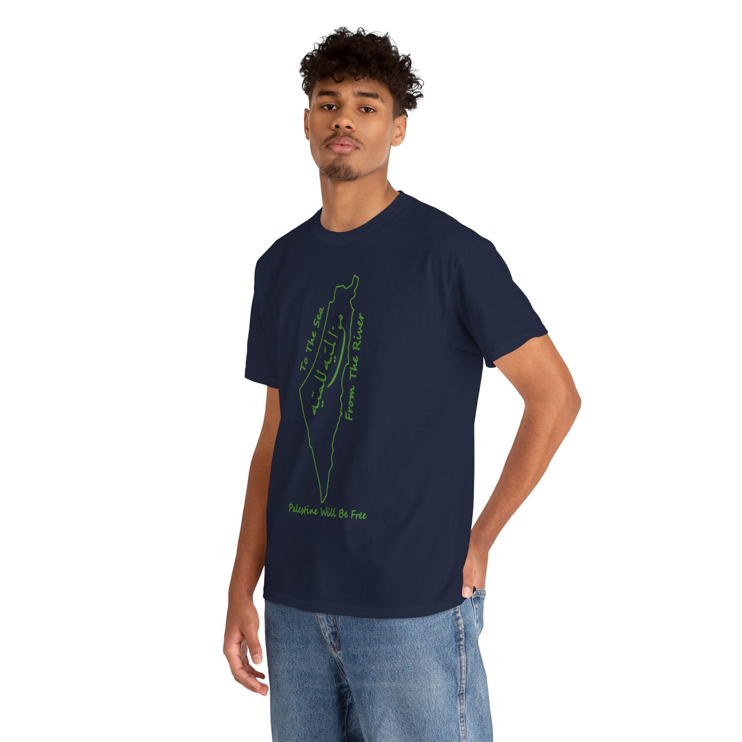 From the River to the Sea Palestine Will Be Free Map T-Shirt - Pro-Palestine Design, Free Palestine Graphic Tee, Solidarity T-Shirt