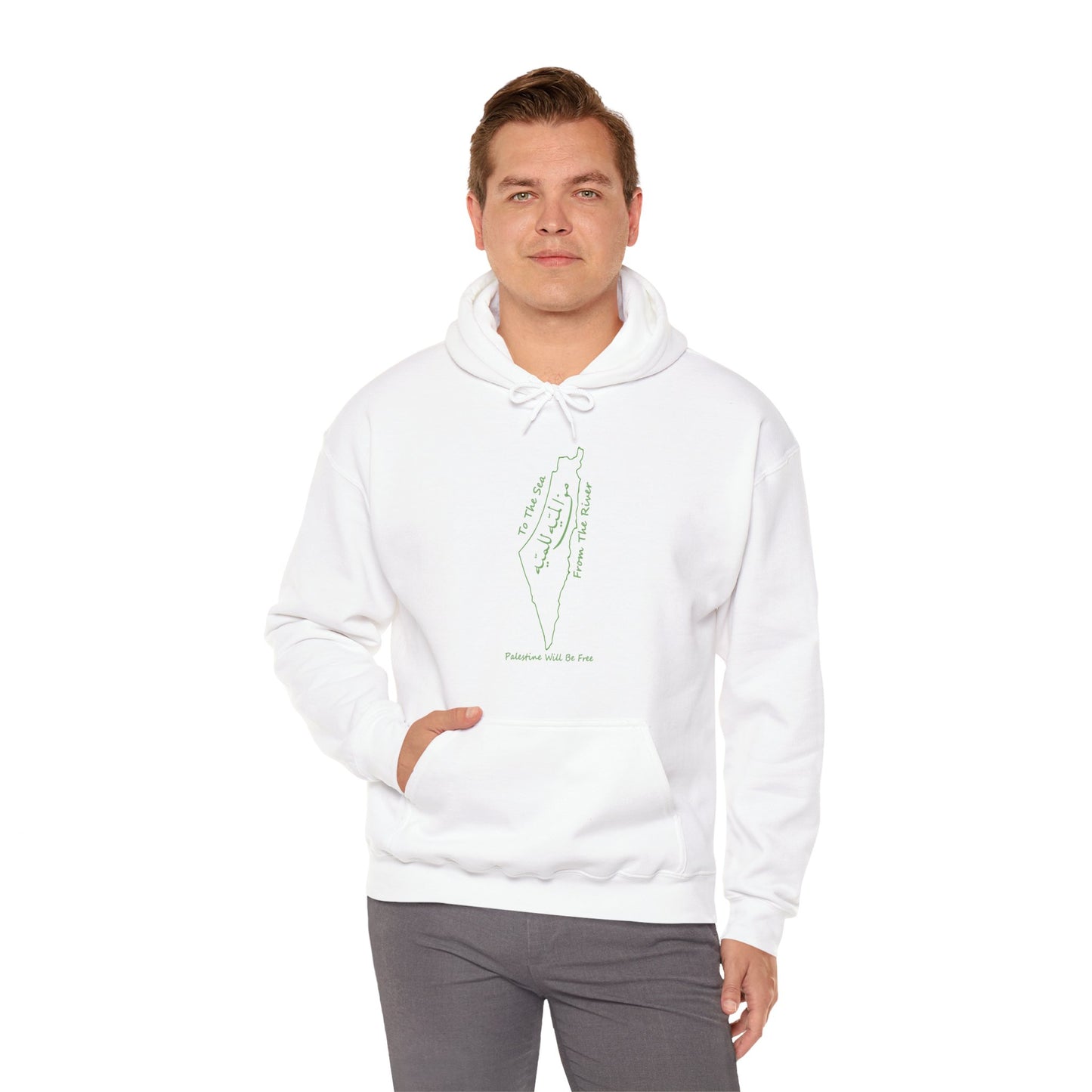 Palestine Will Be Free Map Hoodie - Pro-Palestine Design, Free Palestine Graphic Hoodie, Solidarity Hooded Sweatshirt