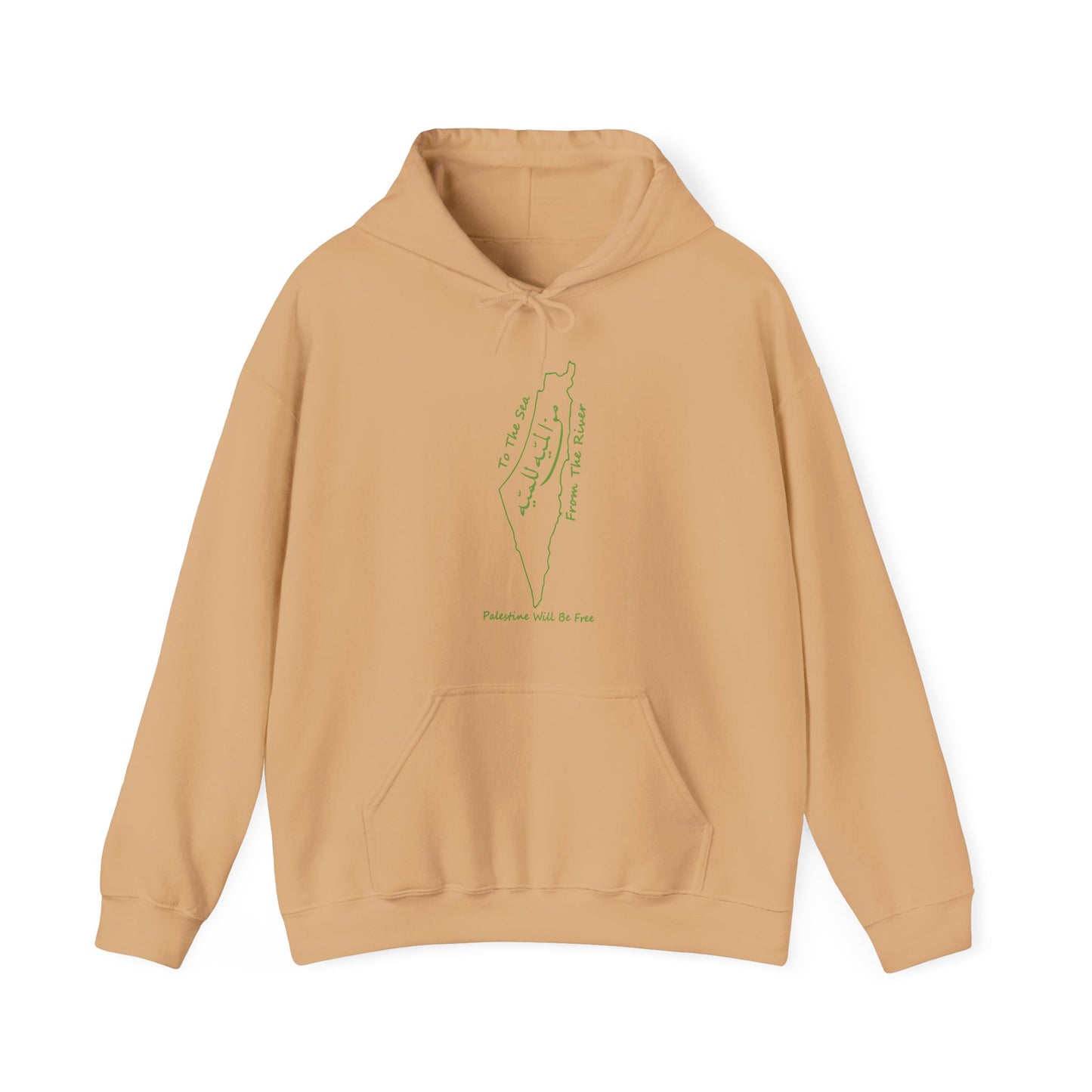 Palestine Will Be Free Map Hoodie - Pro-Palestine Design, Free Palestine Graphic Hoodie, Solidarity Hooded Sweatshirt