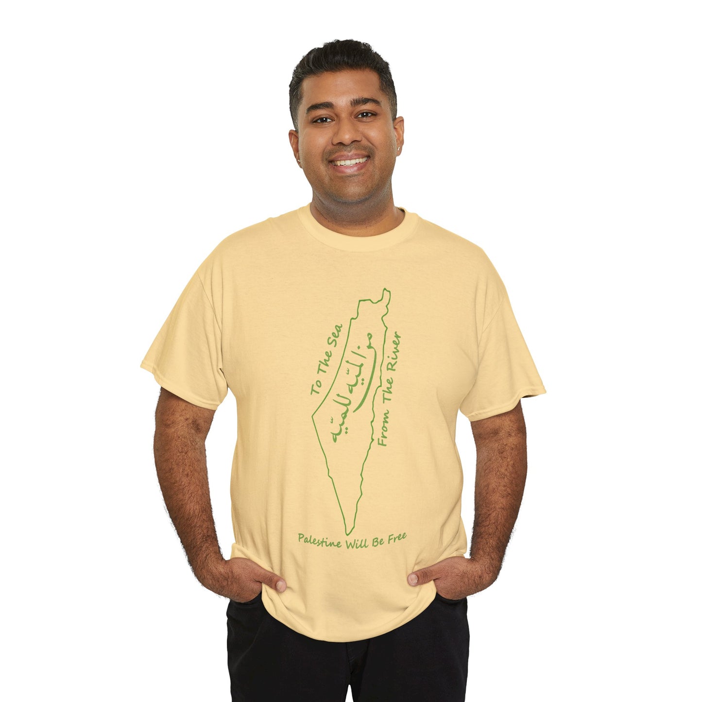 From the River to the Sea Palestine Will Be Free Map T-Shirt - Pro-Palestine Design, Free Palestine Graphic Tee, Solidarity T-Shirt