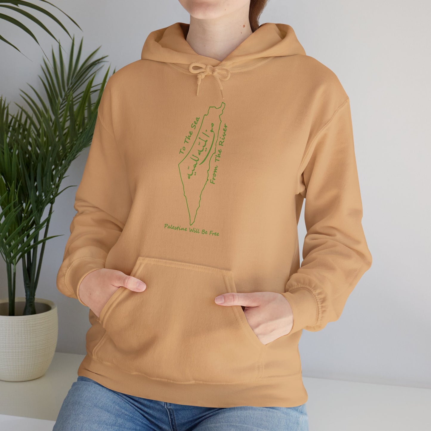 Palestine Will Be Free Map Hoodie - Pro-Palestine Design, Free Palestine Graphic Hoodie, Solidarity Hooded Sweatshirt