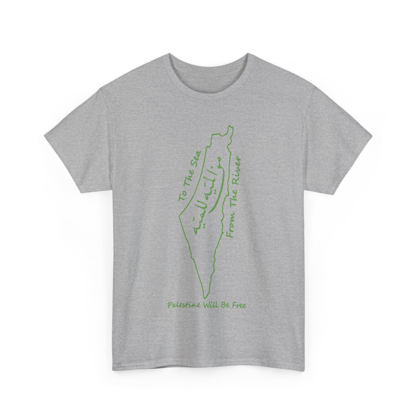From the River to the Sea Palestine Will Be Free Map T-Shirt - Pro-Palestine Design, Free Palestine Graphic Tee, Solidarity T-Shirt