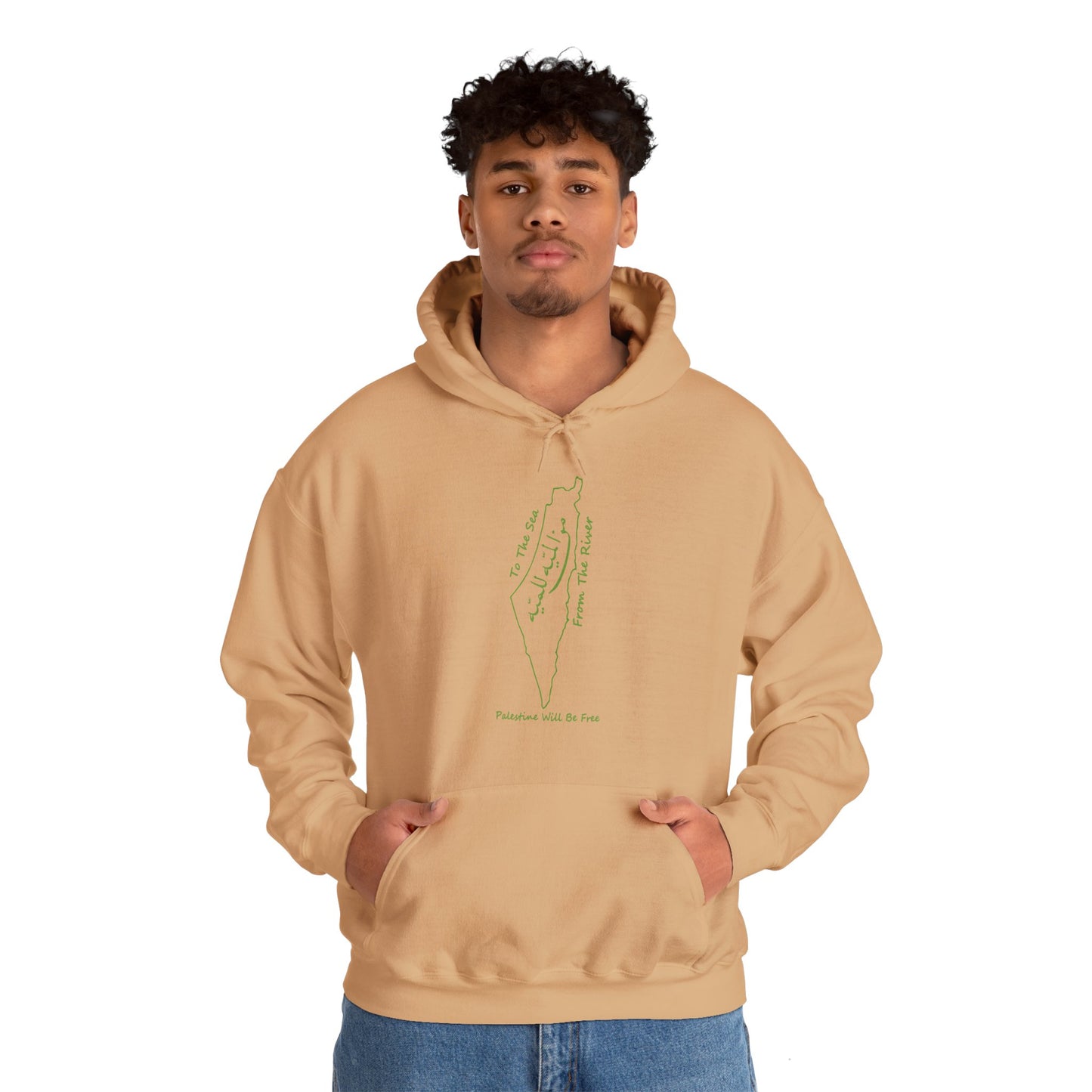 Palestine Will Be Free Map Hoodie - Pro-Palestine Design, Free Palestine Graphic Hoodie, Solidarity Hooded Sweatshirt