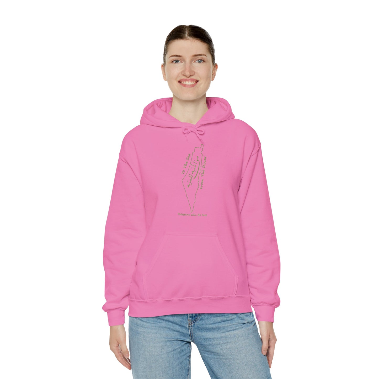 Palestine Will Be Free Map Hoodie - Pro-Palestine Design, Free Palestine Graphic Hoodie, Solidarity Hooded Sweatshirt