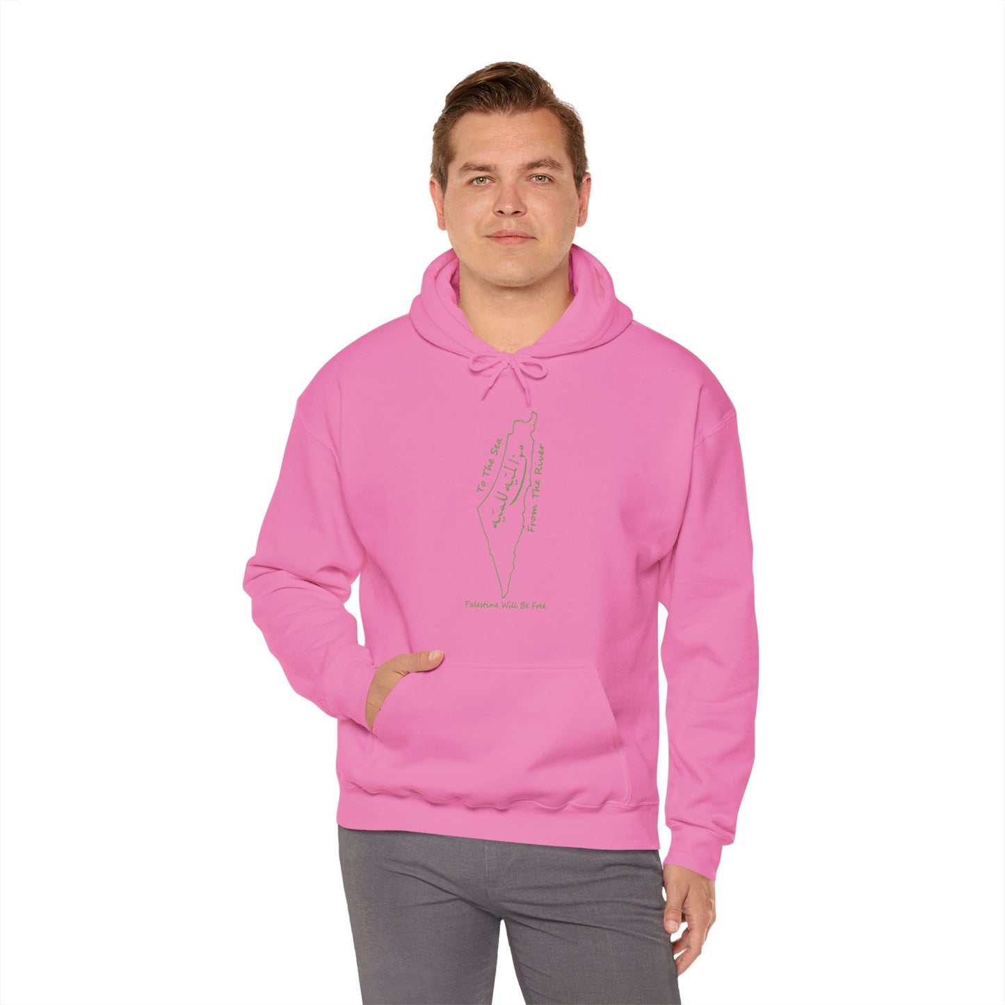 Palestine Will Be Free Map Hoodie - Pro-Palestine Design, Free Palestine Graphic Hoodie, Solidarity Hooded Sweatshirt