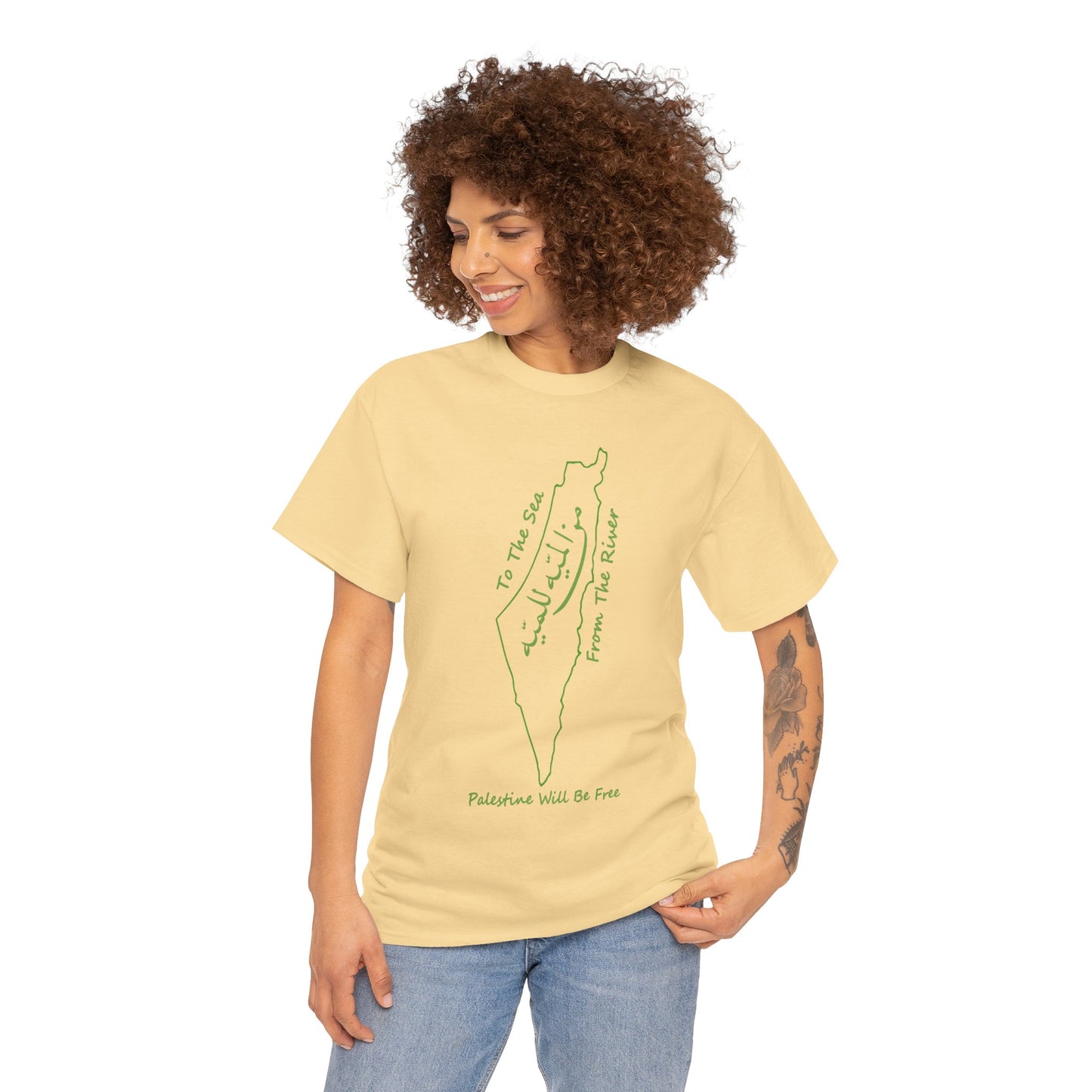 From the River to the Sea Palestine Will Be Free Map T-Shirt - Pro-Palestine Design, Free Palestine Graphic Tee, Solidarity T-Shirt