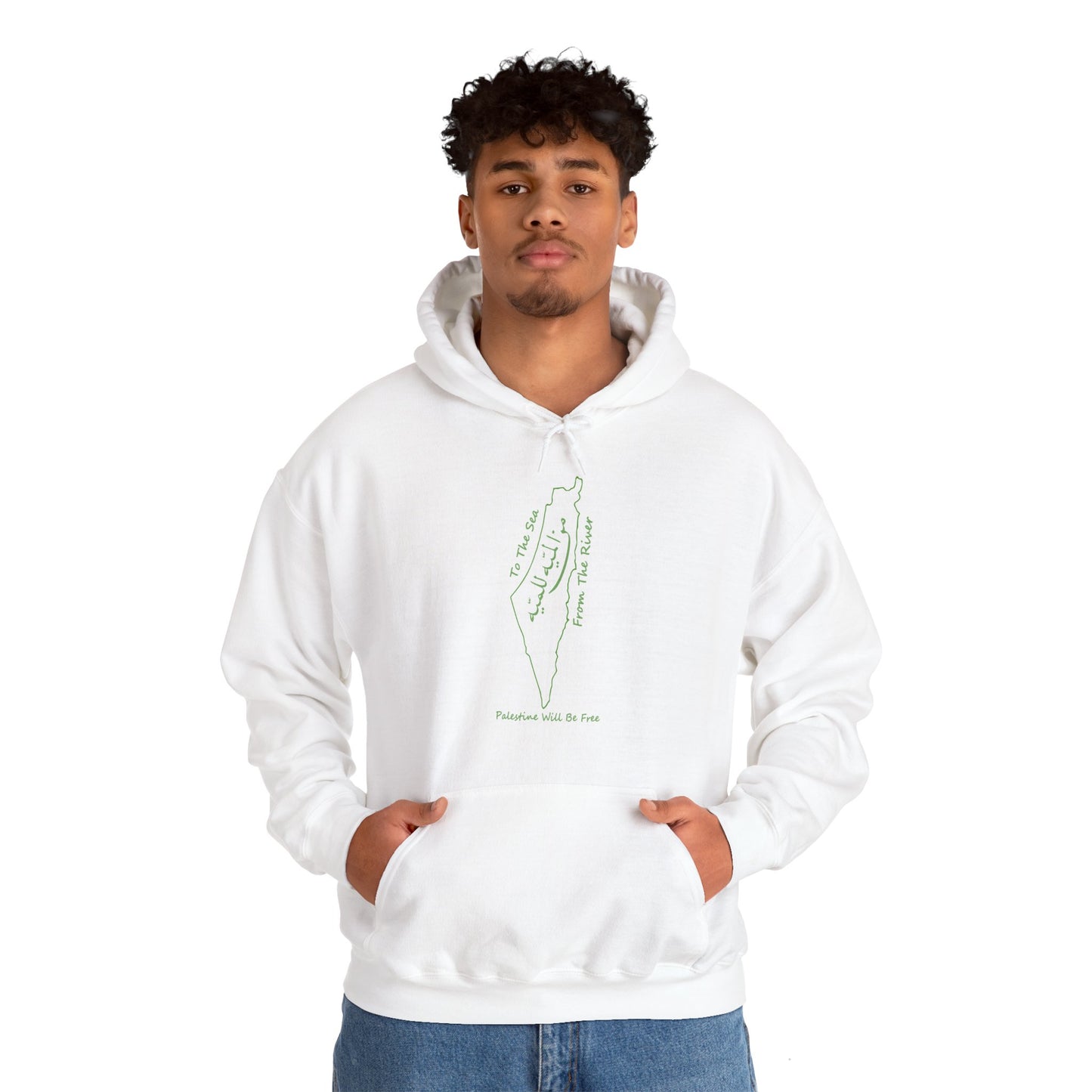 Palestine Will Be Free Map Hoodie - Pro-Palestine Design, Free Palestine Graphic Hoodie, Solidarity Hooded Sweatshirt