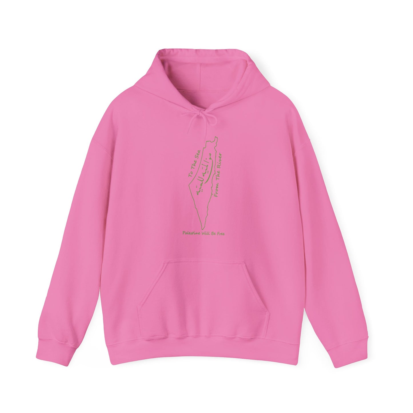 Palestine Will Be Free Map Hoodie - Pro-Palestine Design, Free Palestine Graphic Hoodie, Solidarity Hooded Sweatshirt