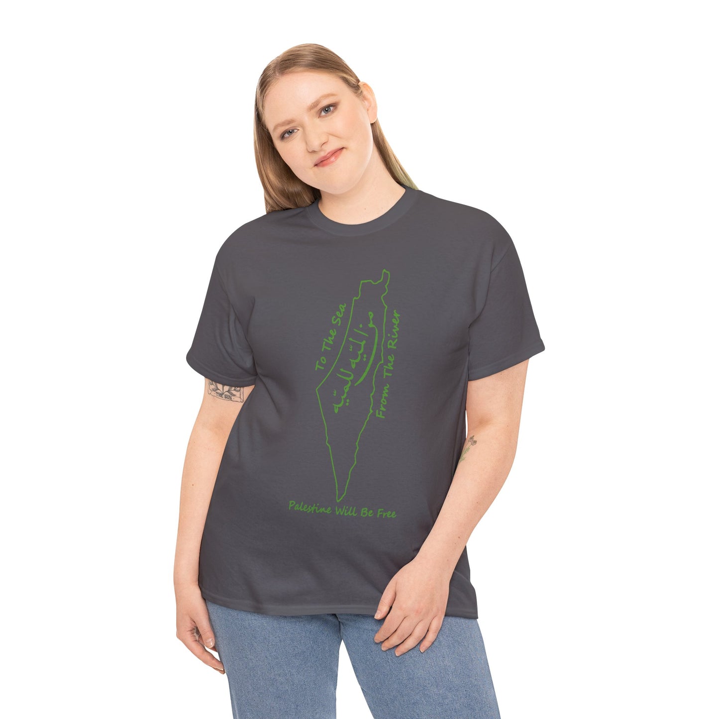 From the River to the Sea Palestine Will Be Free Map T-Shirt - Pro-Palestine Design, Free Palestine Graphic Tee, Solidarity T-Shirt
