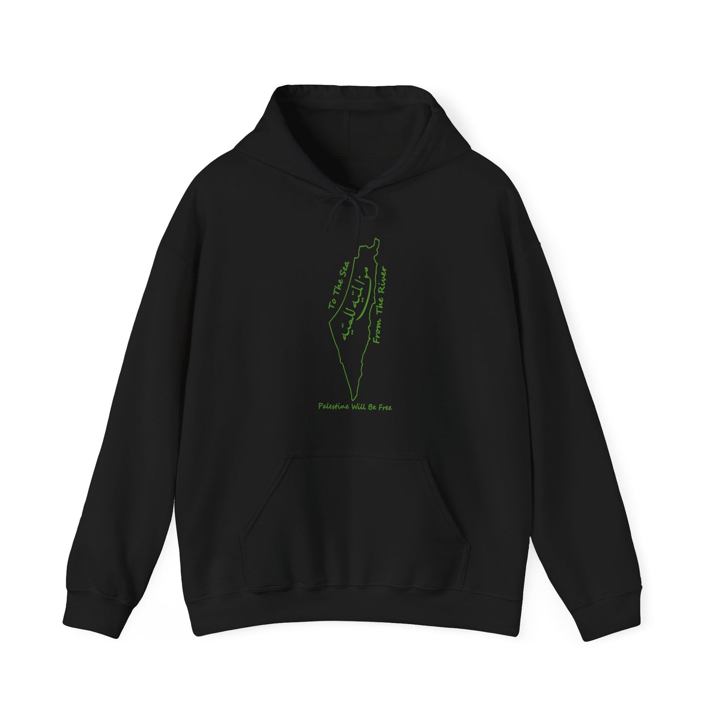 Palestine Will Be Free Map Hoodie - Pro-Palestine Design, Free Palestine Graphic Hoodie, Solidarity Hooded Sweatshirt