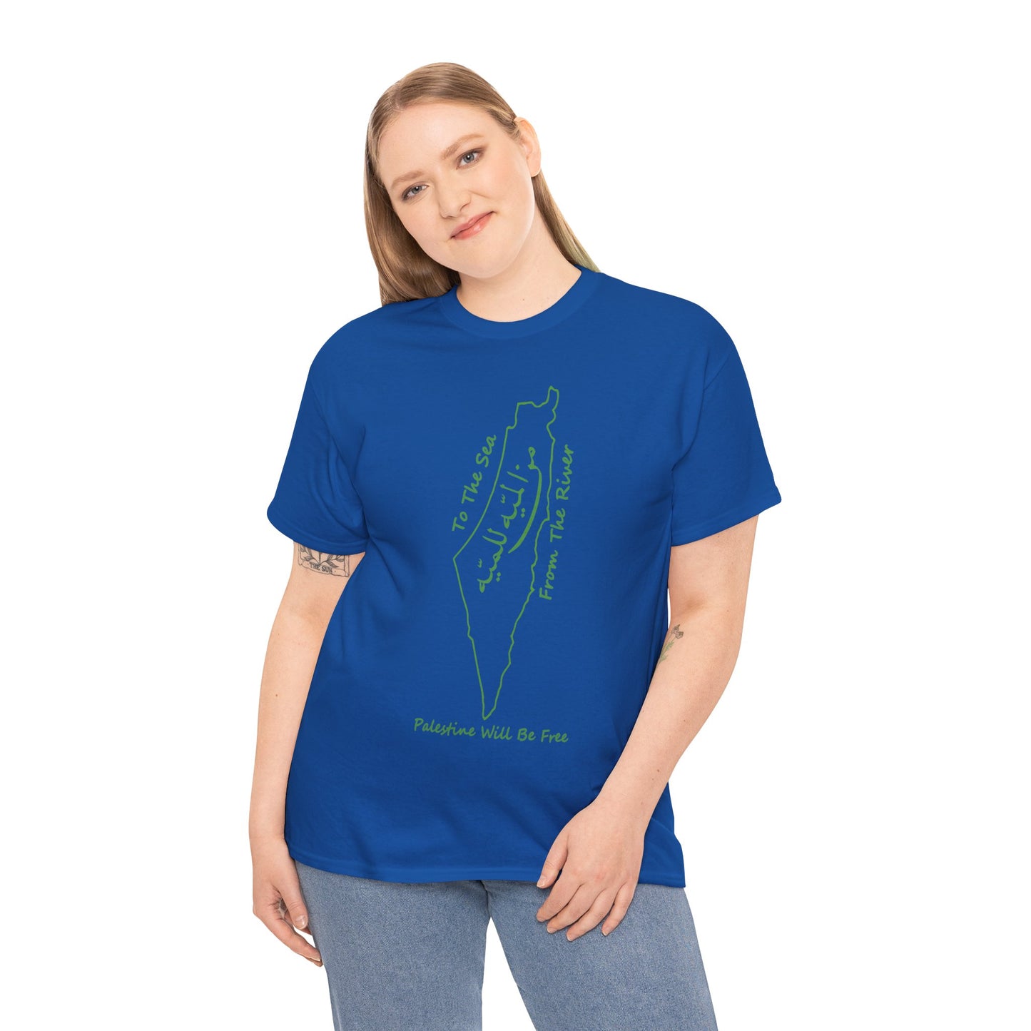 From the River to the Sea Palestine Will Be Free Map T-Shirt - Pro-Palestine Design, Free Palestine Graphic Tee, Solidarity T-Shirt