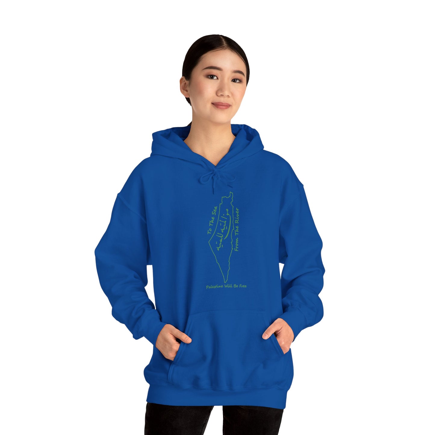 Palestine Will Be Free Map Hoodie - Pro-Palestine Design, Free Palestine Graphic Hoodie, Solidarity Hooded Sweatshirt