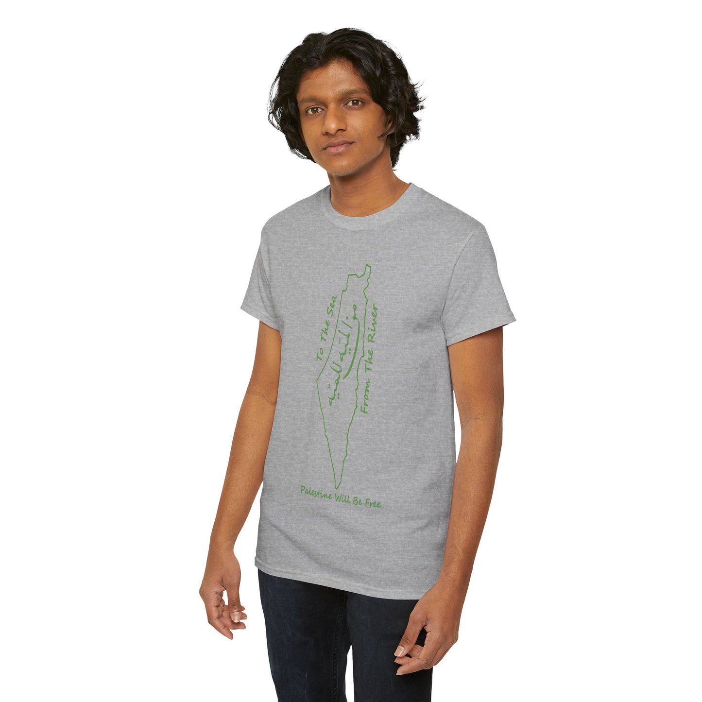 From the River to the Sea Palestine Will Be Free Map T-Shirt - Pro-Palestine Design, Free Palestine Graphic Tee, Solidarity T-Shirt