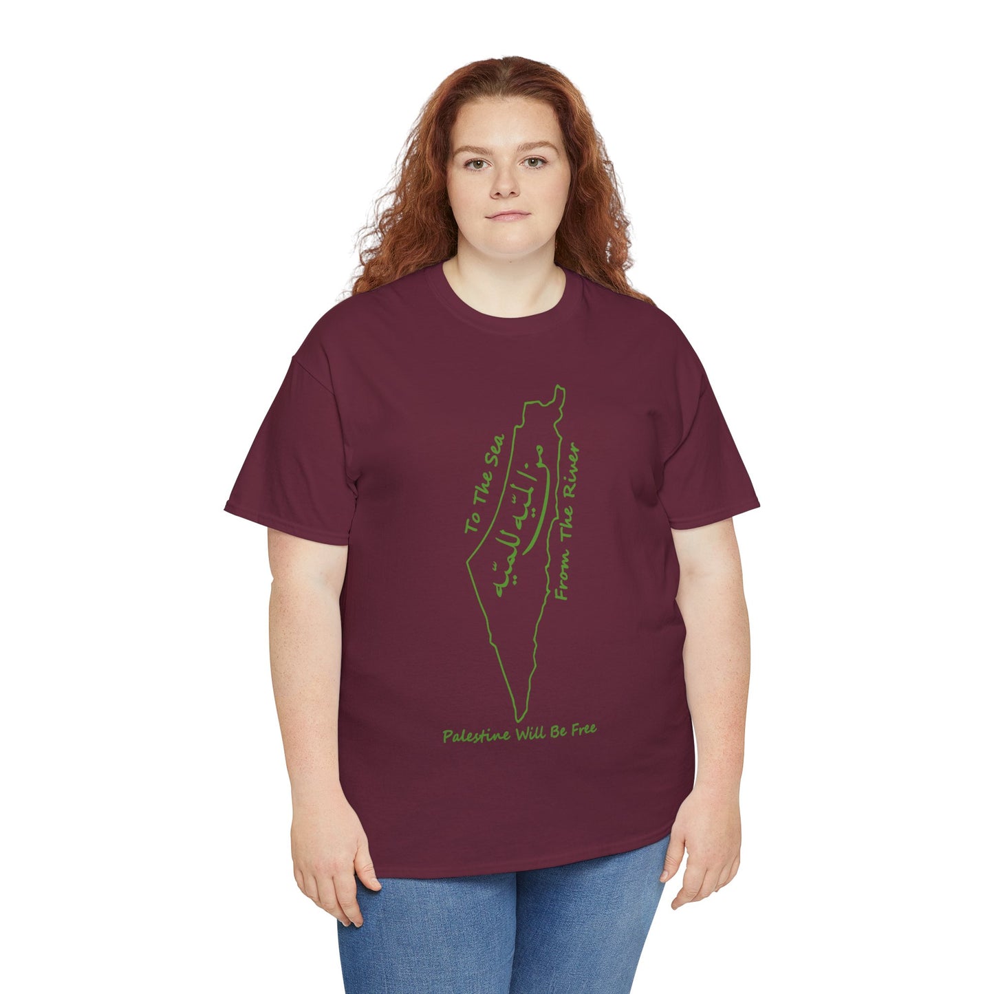 From the River to the Sea Palestine Will Be Free Map T-Shirt - Pro-Palestine Design, Free Palestine Graphic Tee, Solidarity T-Shirt