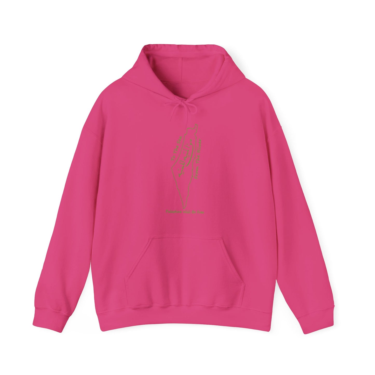 Palestine Will Be Free Map Hoodie - Pro-Palestine Design, Free Palestine Graphic Hoodie, Solidarity Hooded Sweatshirt