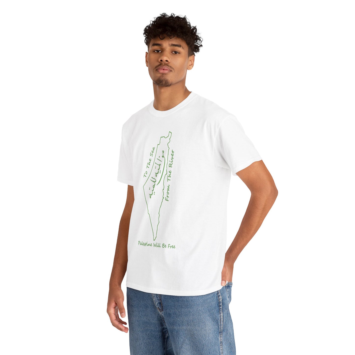 From the River to the Sea Palestine Will Be Free Map T-Shirt - Pro-Palestine Design, Free Palestine Graphic Tee, Solidarity T-Shirt