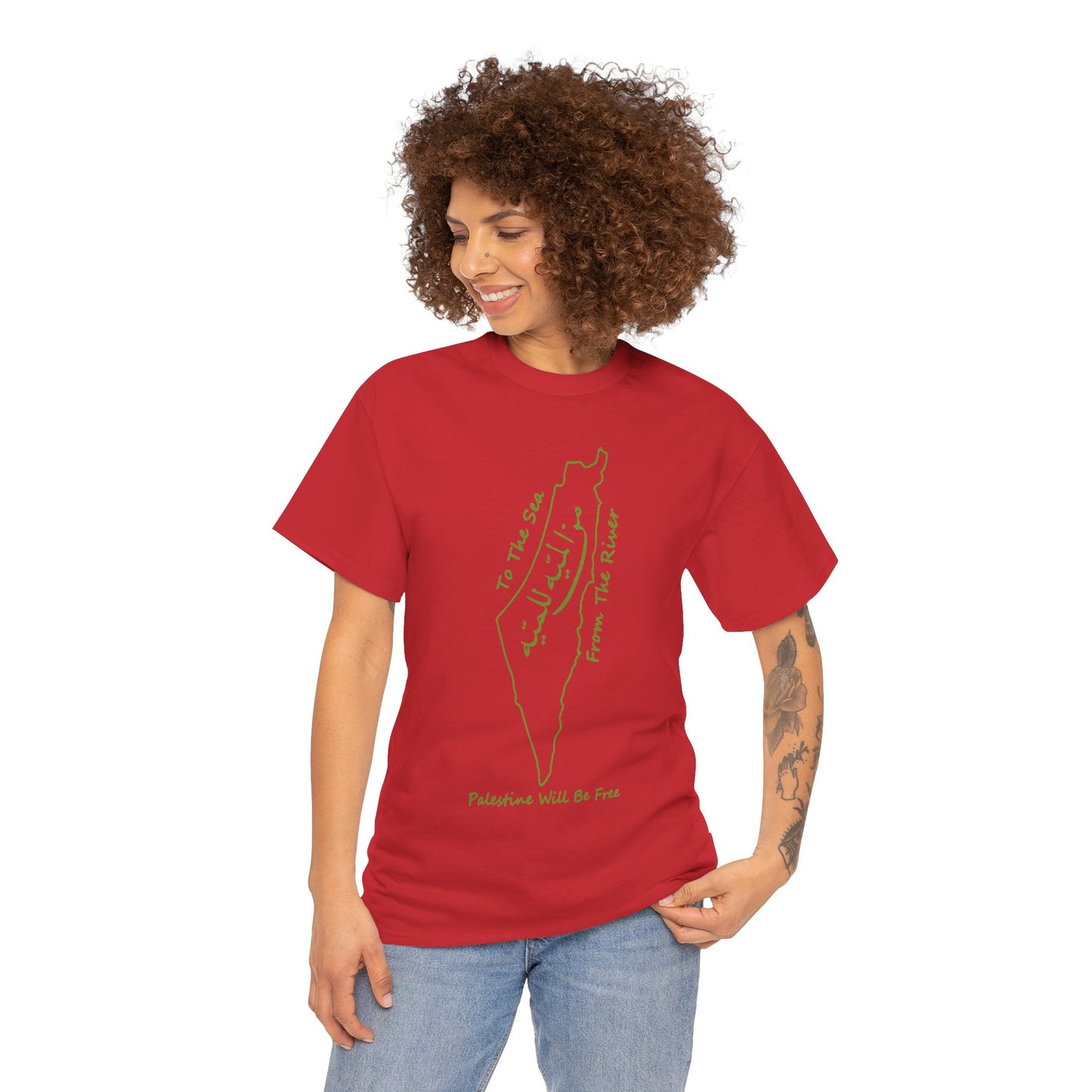 From the River to the Sea Palestine Will Be Free Map T-Shirt - Pro-Palestine Design, Free Palestine Graphic Tee, Solidarity T-Shirt