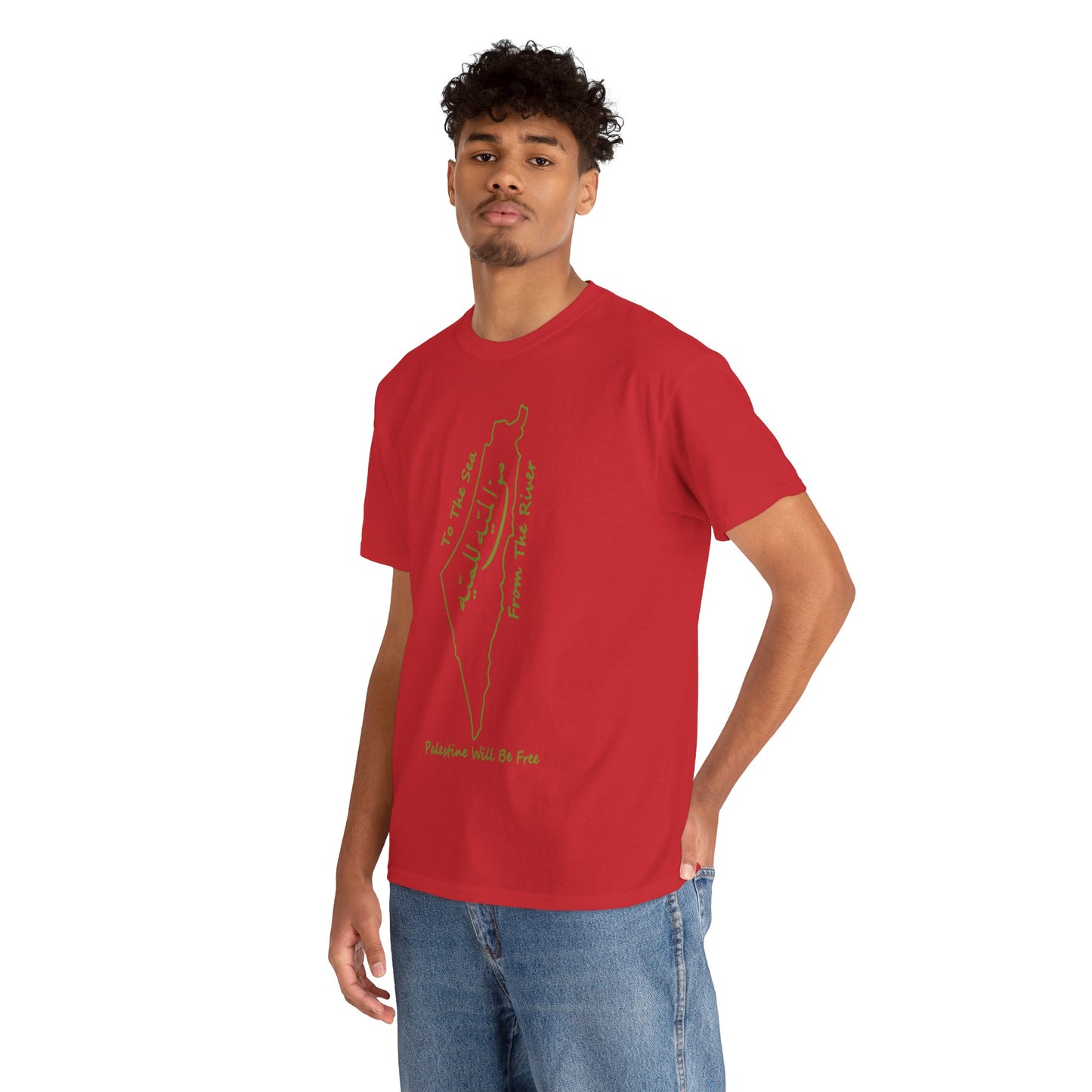 From the River to the Sea Palestine Will Be Free Map T-Shirt - Pro-Palestine Design, Free Palestine Graphic Tee, Solidarity T-Shirt