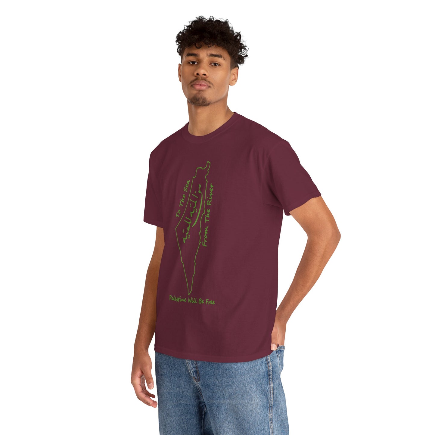 From the River to the Sea Palestine Will Be Free Map T-Shirt - Pro-Palestine Design, Free Palestine Graphic Tee, Solidarity T-Shirt