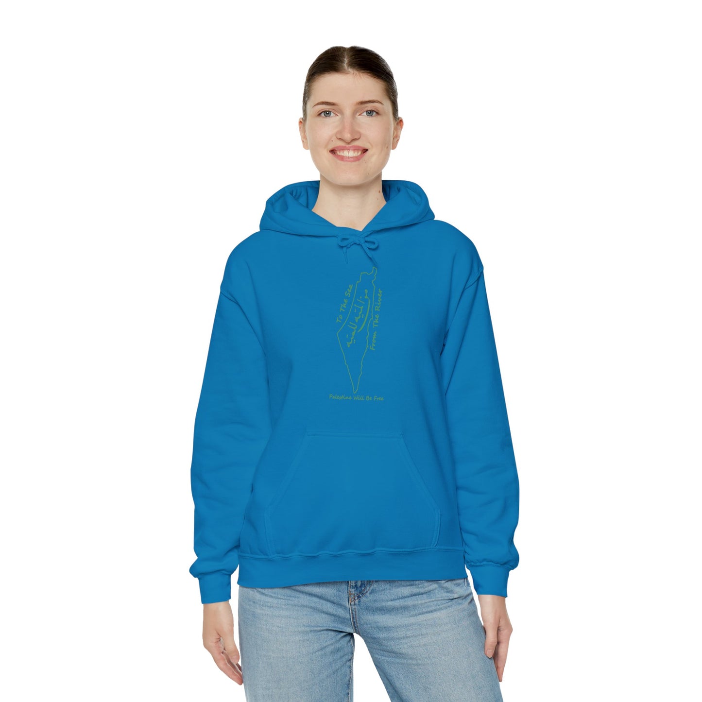 Palestine Will Be Free Map Hoodie - Pro-Palestine Design, Free Palestine Graphic Hoodie, Solidarity Hooded Sweatshirt