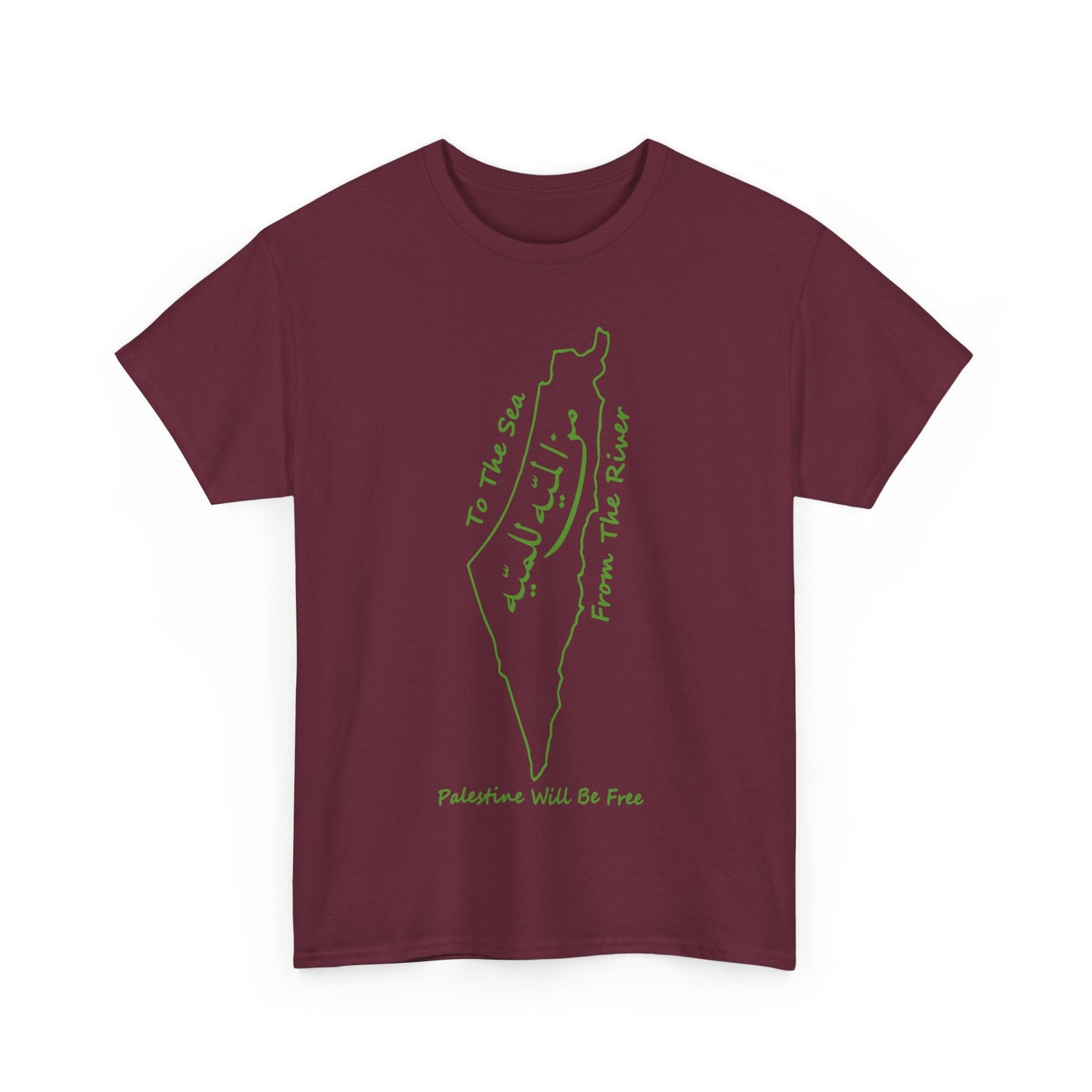 From the River to the Sea Palestine Will Be Free Map T-Shirt - Pro-Palestine Design, Free Palestine Graphic Tee, Solidarity T-Shirt