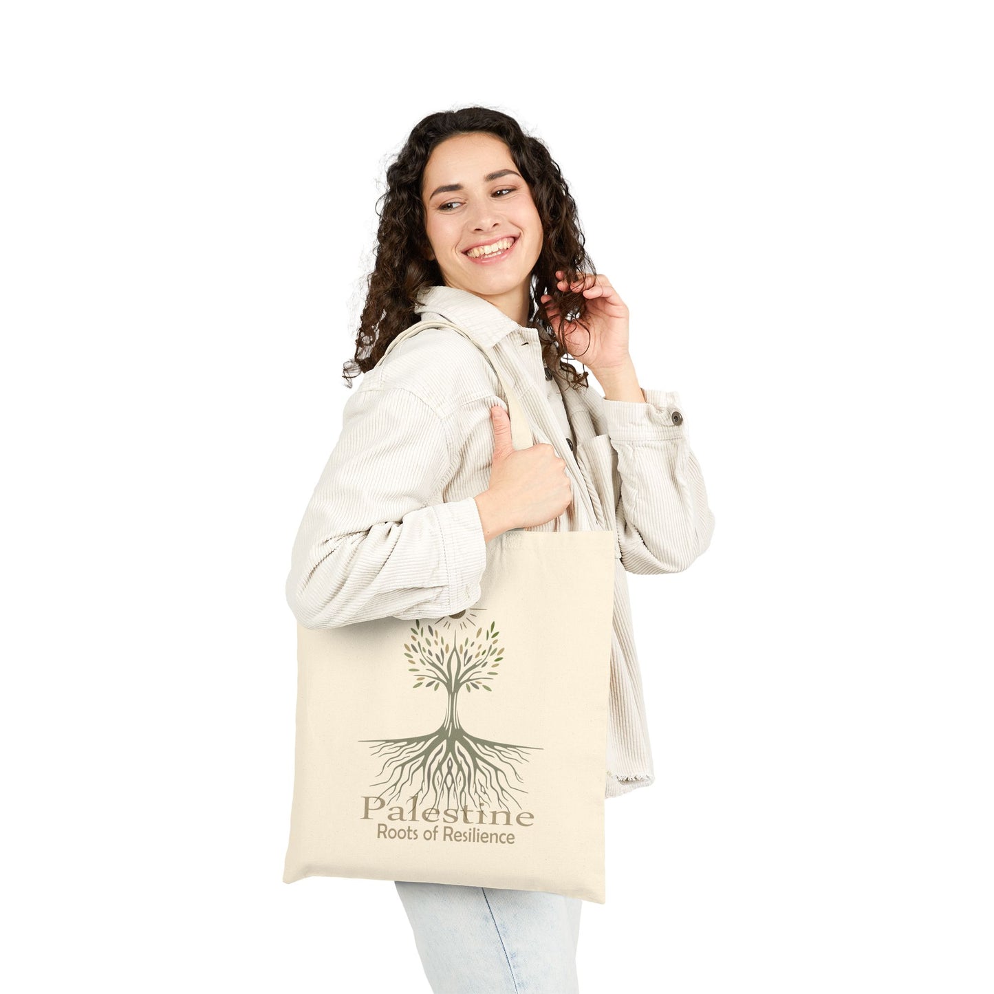 Roots of Resilience Olive Tree, Eco-Friendly Shopping Bag, Reusable Grocery Bag, Activist Gift, Earth Day Gift