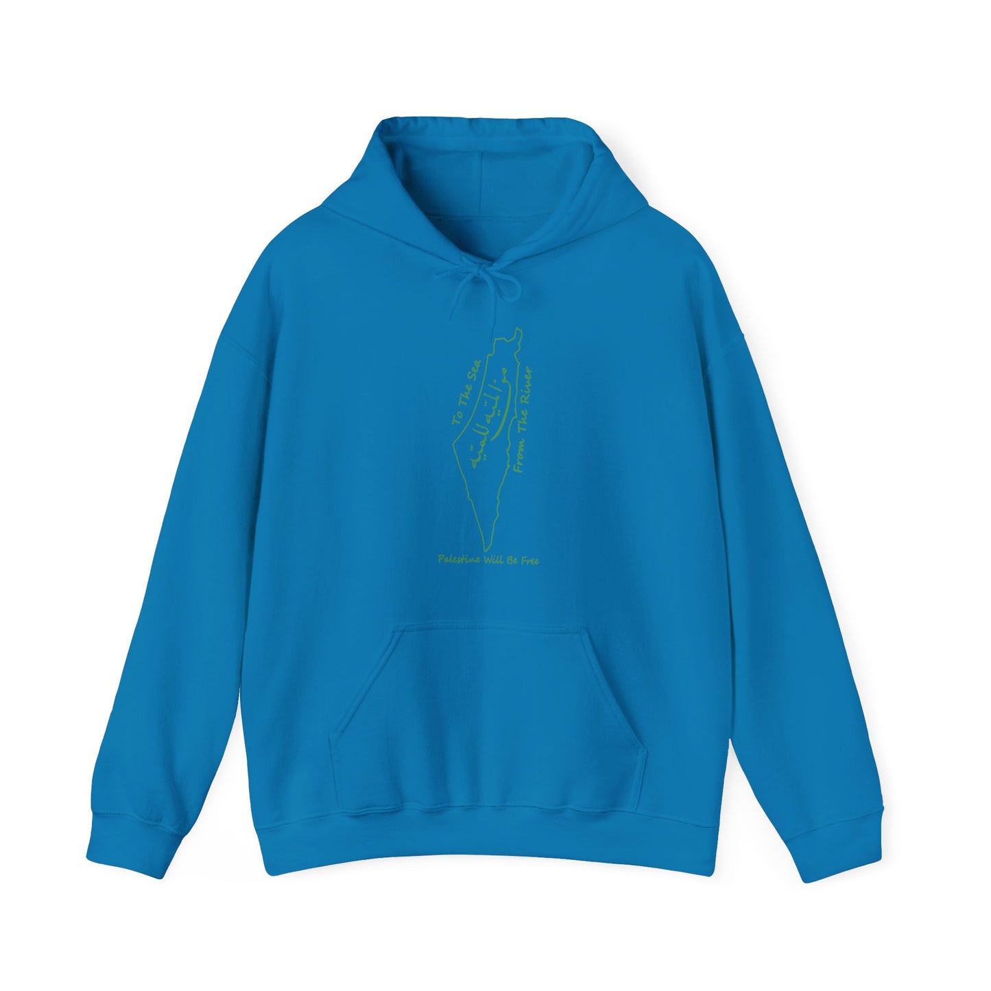 Palestine Will Be Free Map Hoodie - Pro-Palestine Design, Free Palestine Graphic Hoodie, Solidarity Hooded Sweatshirt