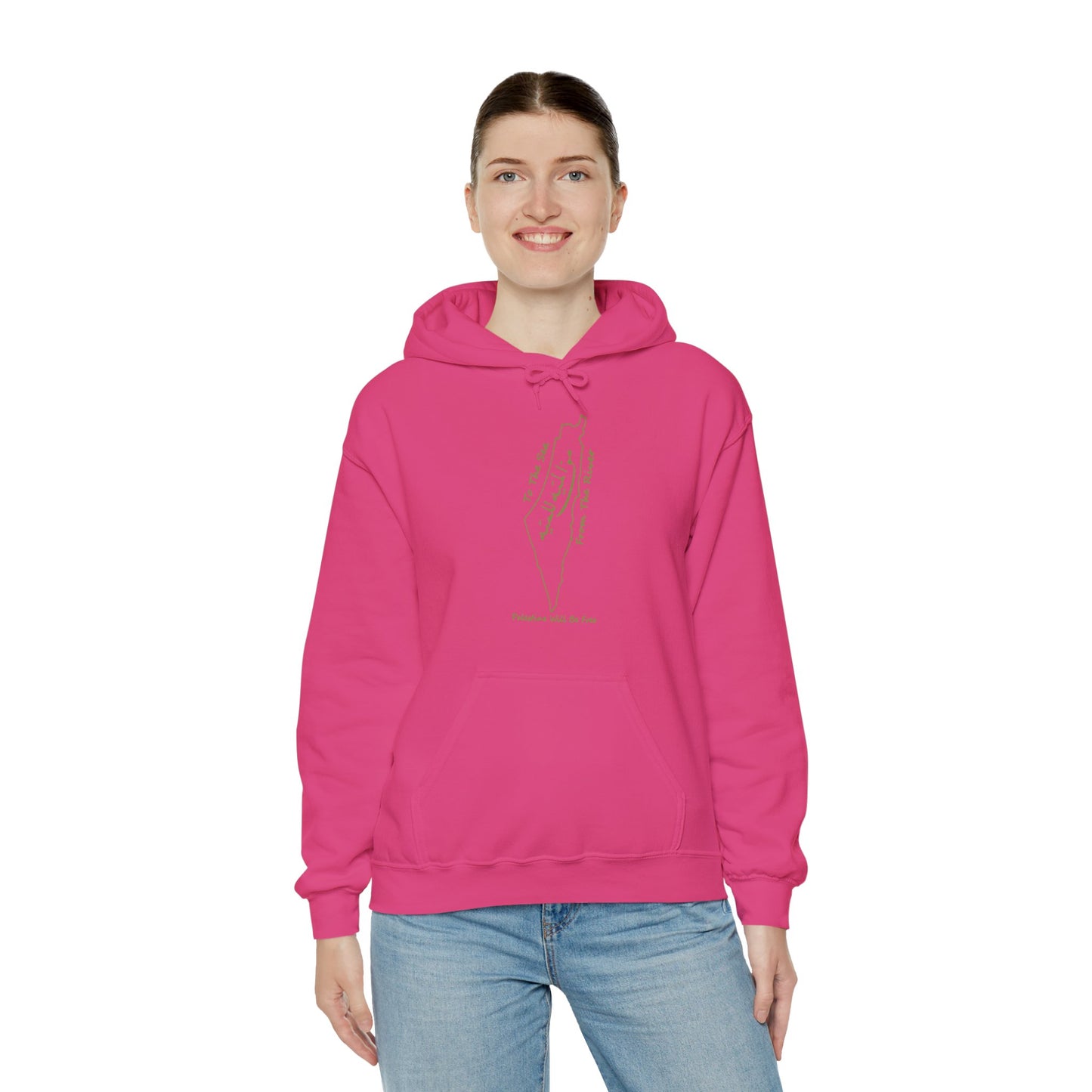 Palestine Will Be Free Map Hoodie - Pro-Palestine Design, Free Palestine Graphic Hoodie, Solidarity Hooded Sweatshirt