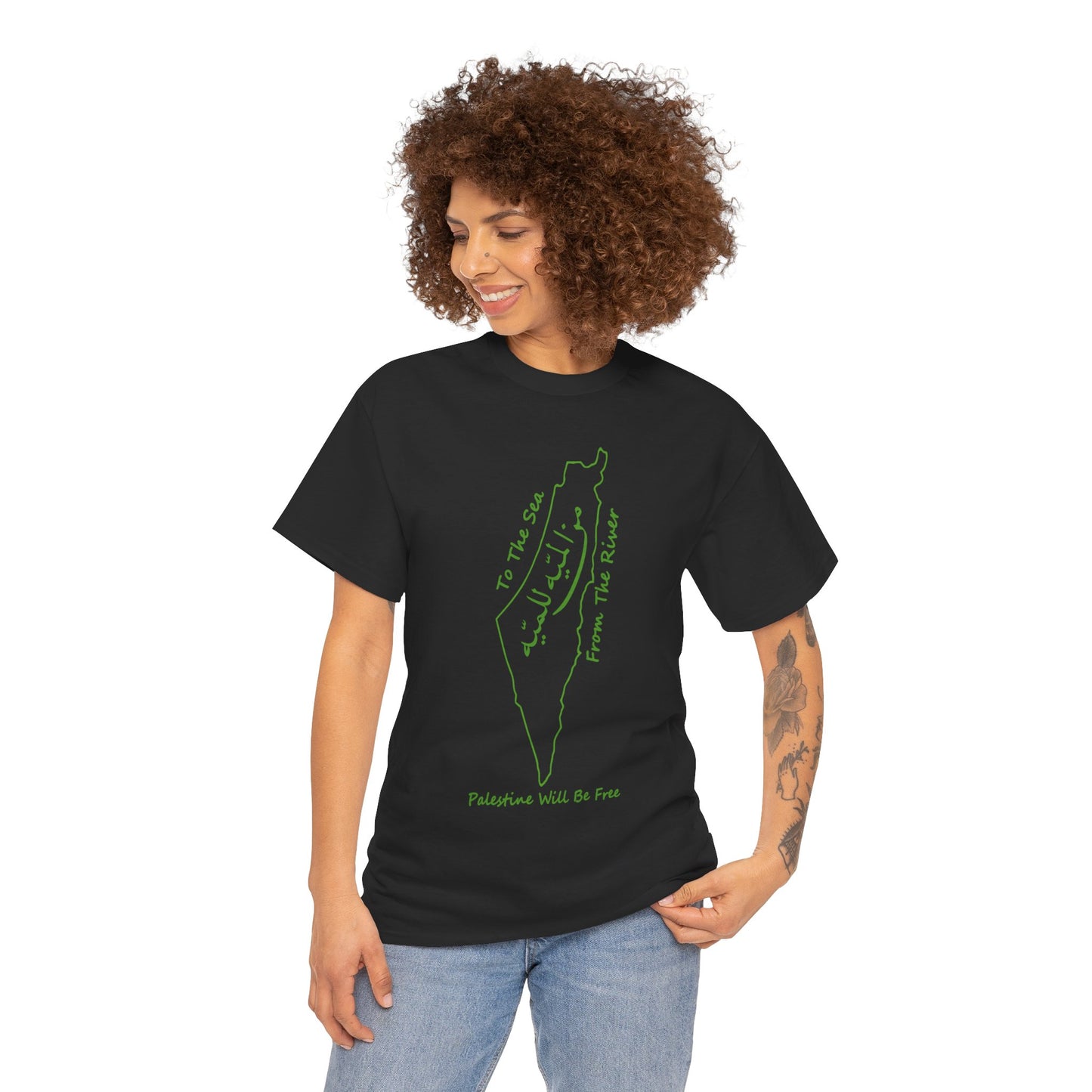 From the River to the Sea Palestine Will Be Free Map T-Shirt - Pro-Palestine Design, Free Palestine Graphic Tee, Solidarity T-Shirt