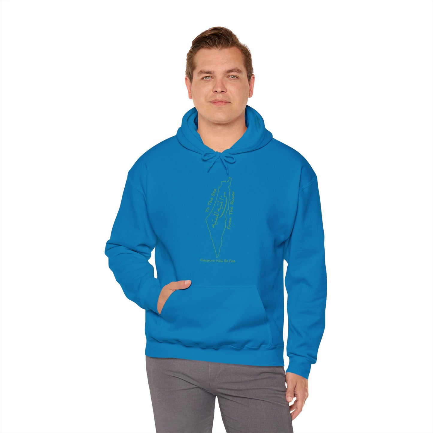 Palestine Will Be Free Map Hoodie - Pro-Palestine Design, Free Palestine Graphic Hoodie, Solidarity Hooded Sweatshirt