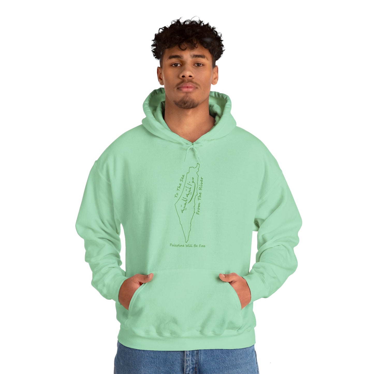 Palestine Will Be Free Map Hoodie - Pro-Palestine Design, Free Palestine Graphic Hoodie, Solidarity Hooded Sweatshirt