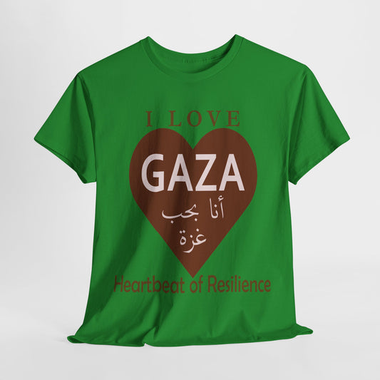 I Love Gaza, Heartbeat of Resilience, Palestine T-Shirt