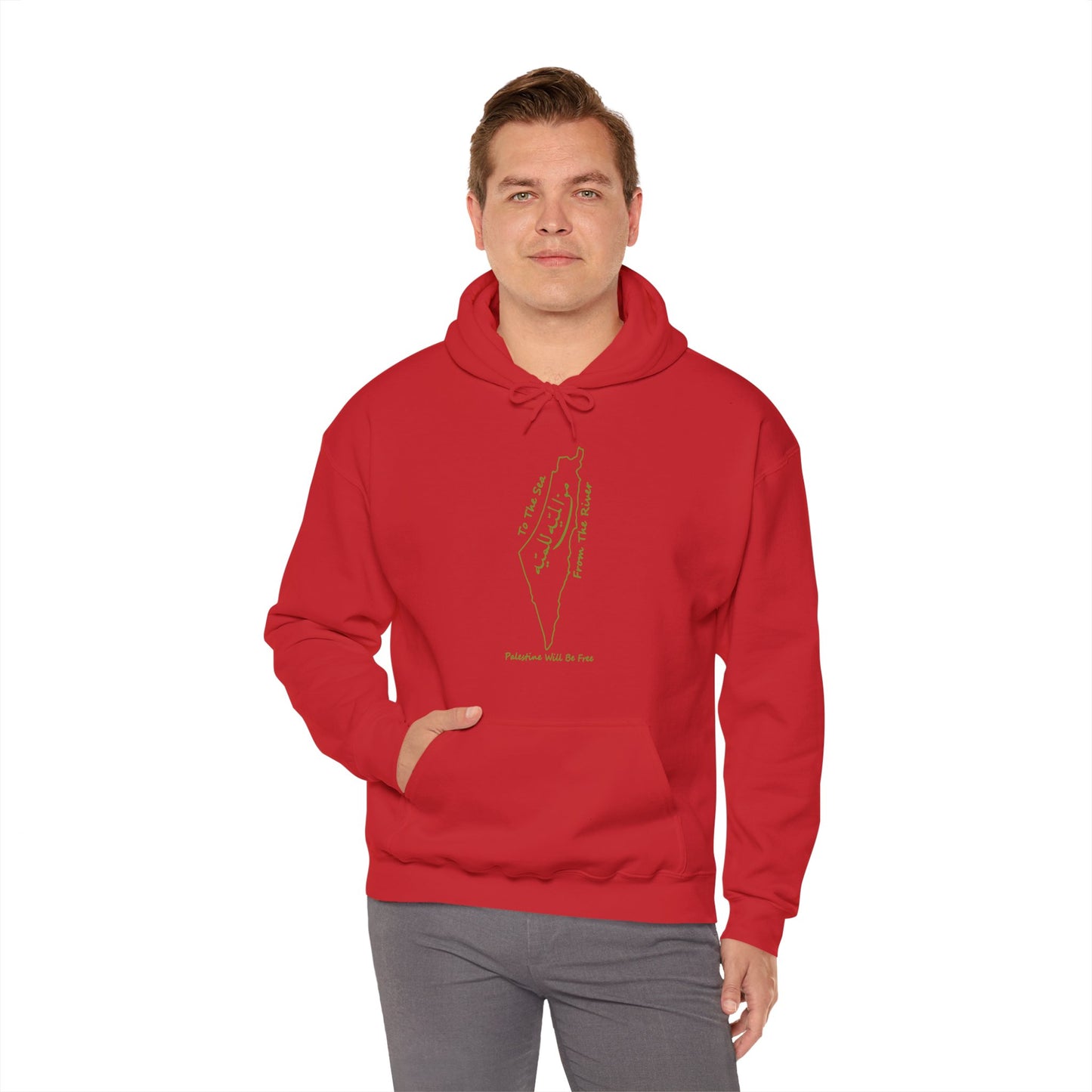 Palestine Will Be Free Map Hoodie - Pro-Palestine Design, Free Palestine Graphic Hoodie, Solidarity Hooded Sweatshirt