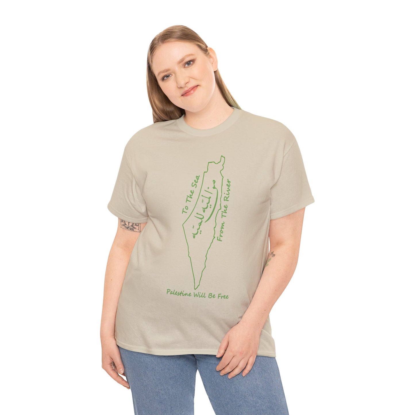 From the River to the Sea Palestine Will Be Free Map T-Shirt - Pro-Palestine Design, Free Palestine Graphic Tee, Solidarity T-Shirt