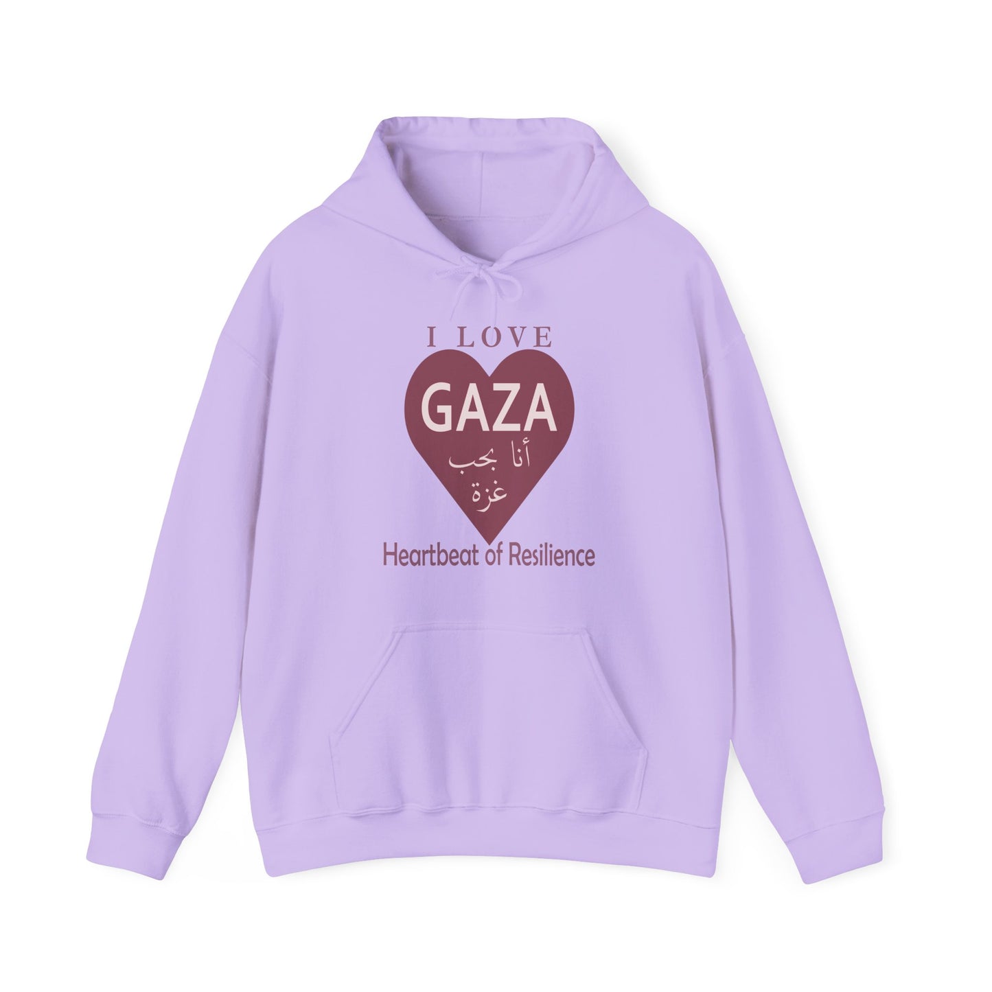 I Love Gaza, Heartbeat of Resilience, Palestine Hoodie - Pro-Palestine Design, Free Palestine Graphic Hoodie, Solidarity Hooded Sweatshirt