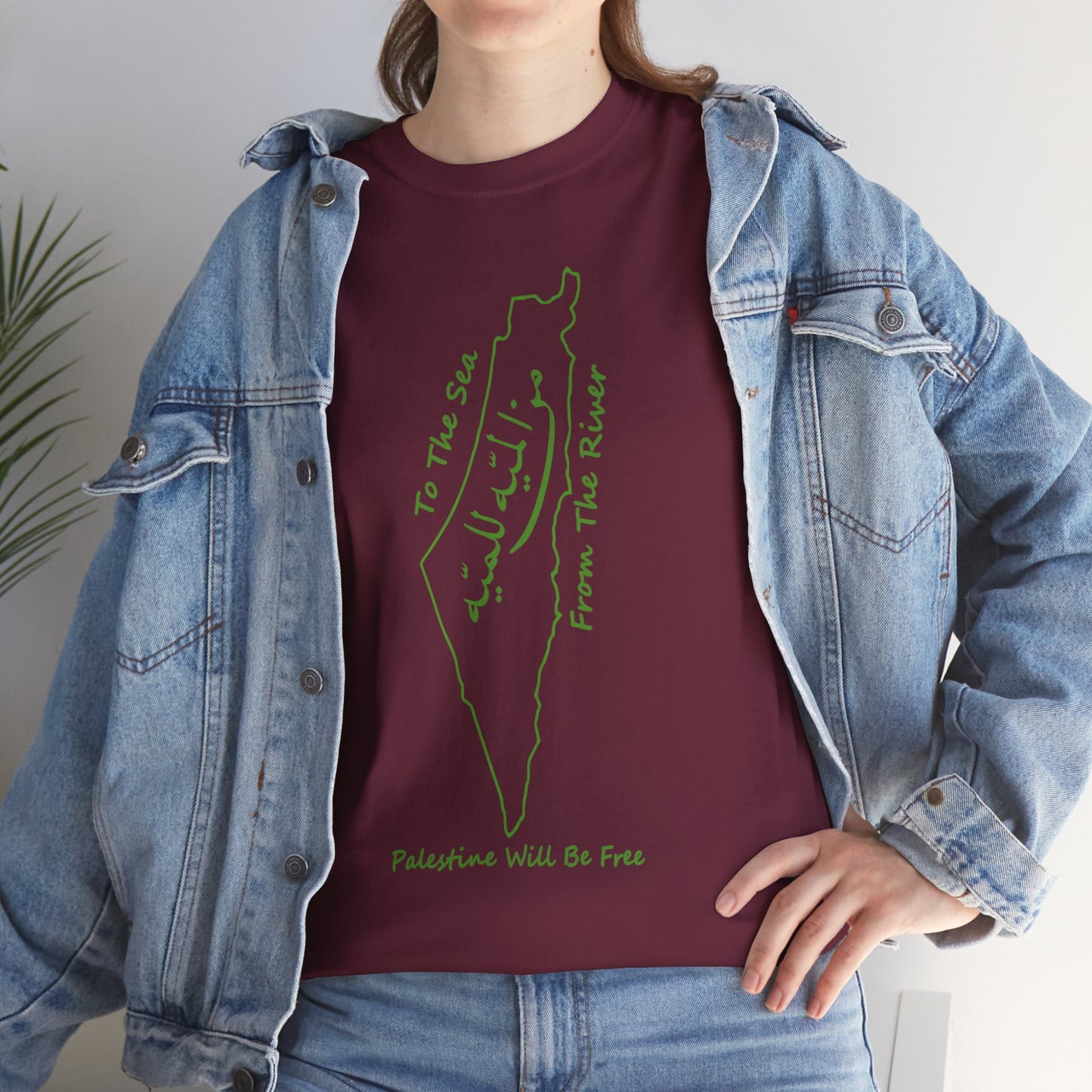 From the River to the Sea Palestine Will Be Free Map T-Shirt - Pro-Palestine Design, Free Palestine Graphic Tee, Solidarity T-Shirt