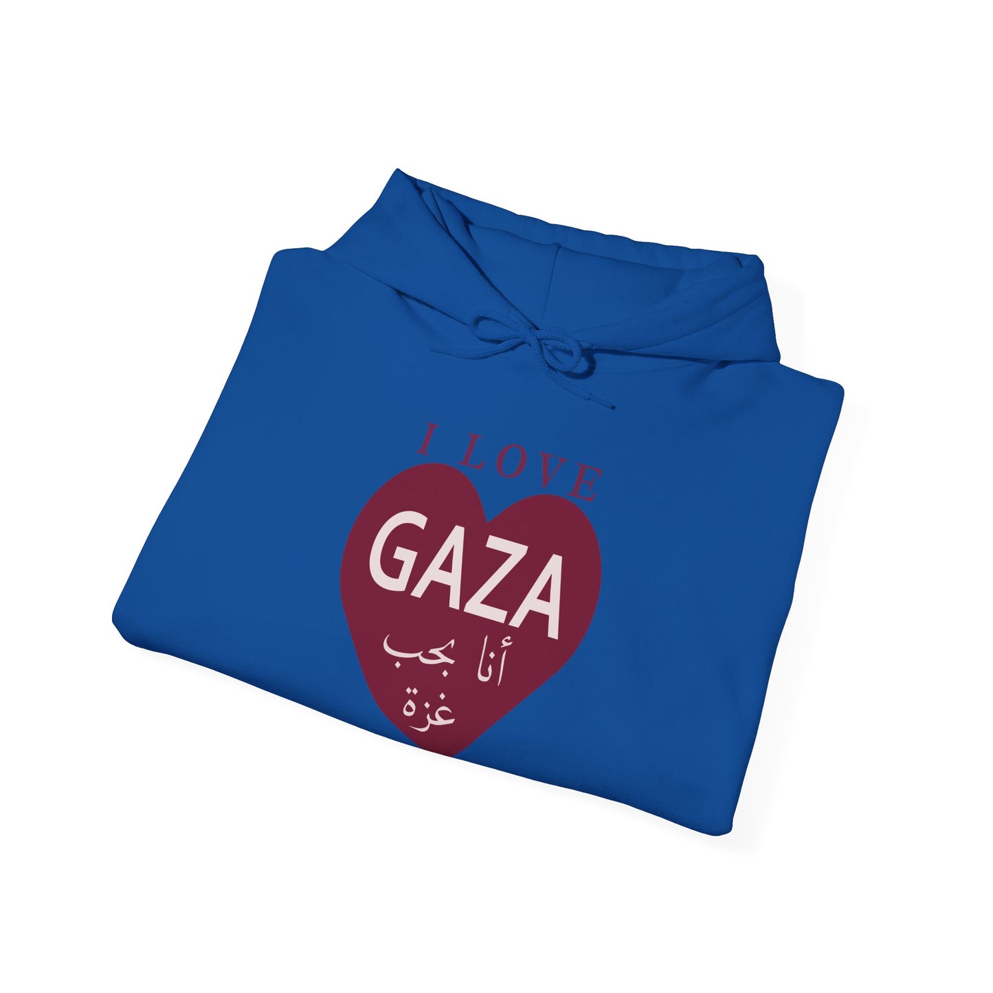 I Love Gaza, Heartbeat of Resilience, Palestine Hoodie - Pro-Palestine Design, Free Palestine Graphic Hoodie, Solidarity Hooded Sweatshirt