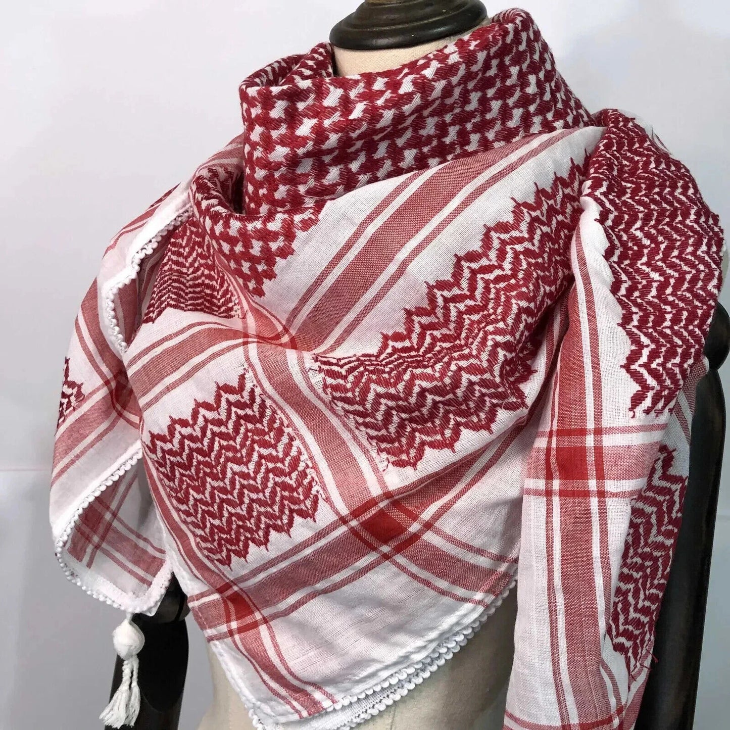 Nablus Kufiya Red & White