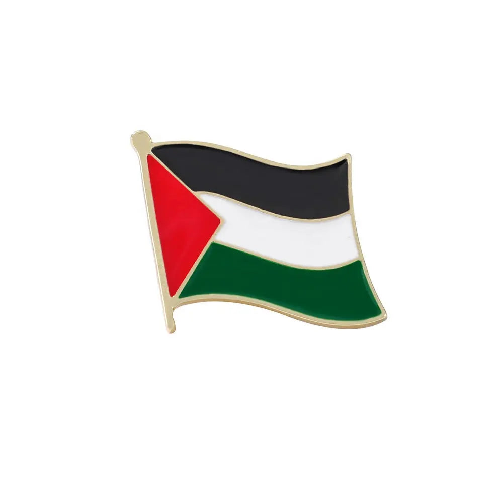 Palestinian Metal Badge Flag